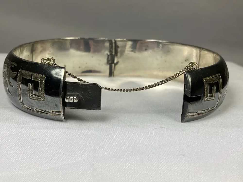 Mexican Sterling Bracelet or Bangle Signed  7" in… - image 5