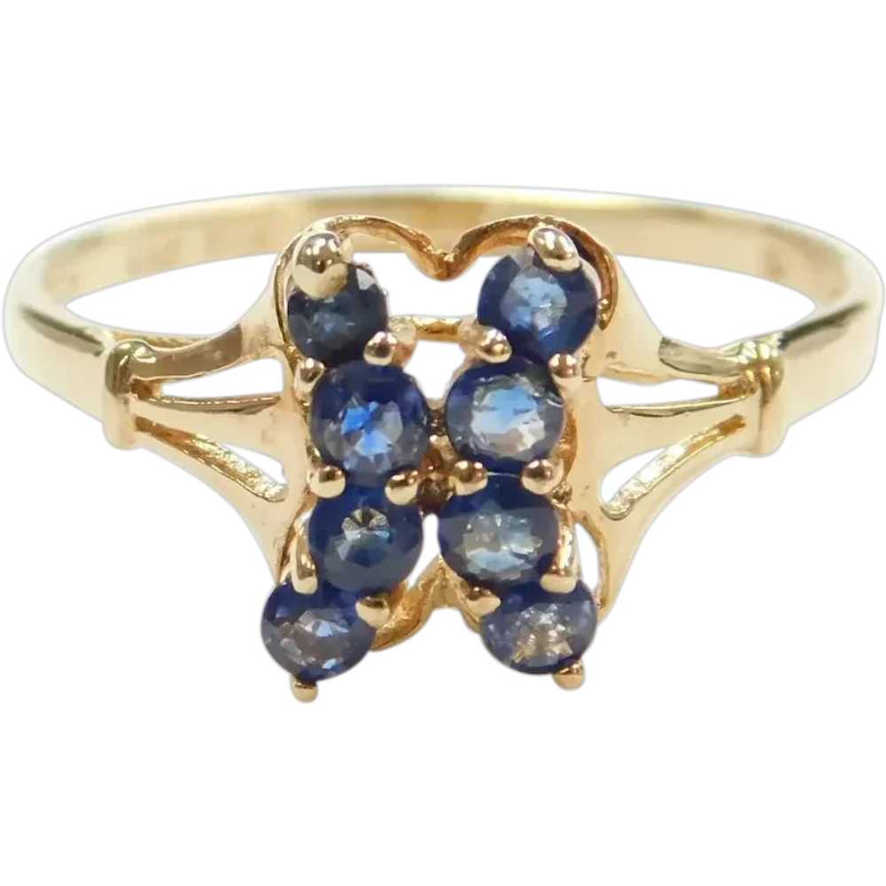 Vintage Sapphire .44 ctw Ring 14k Gold - image 1