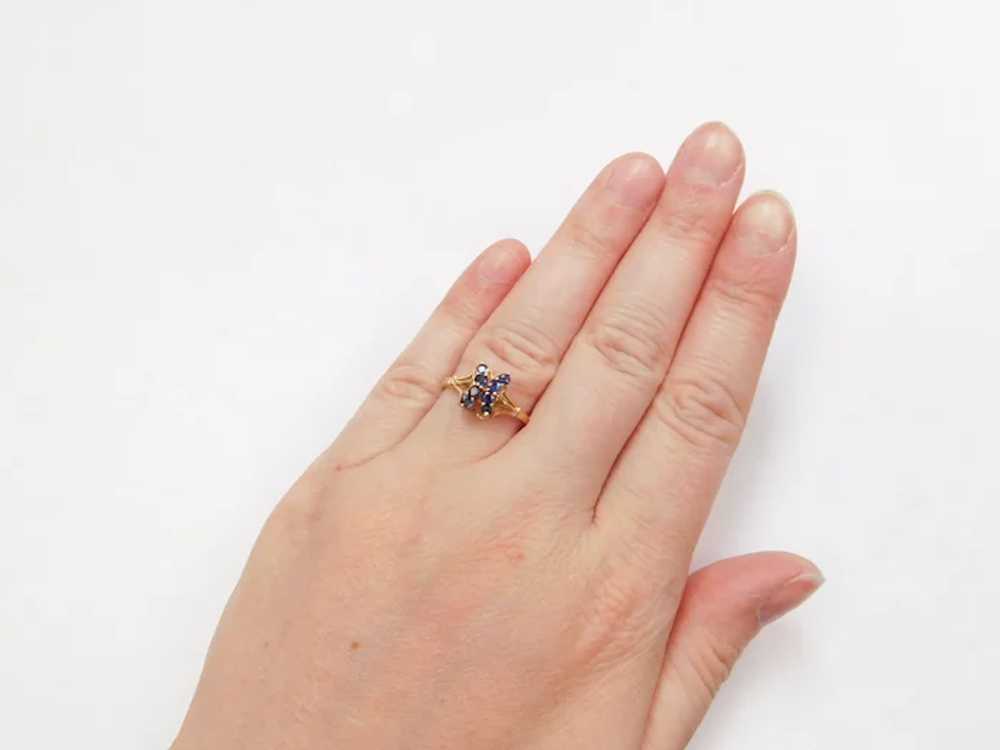 Vintage Sapphire .44 ctw Ring 14k Gold - image 7