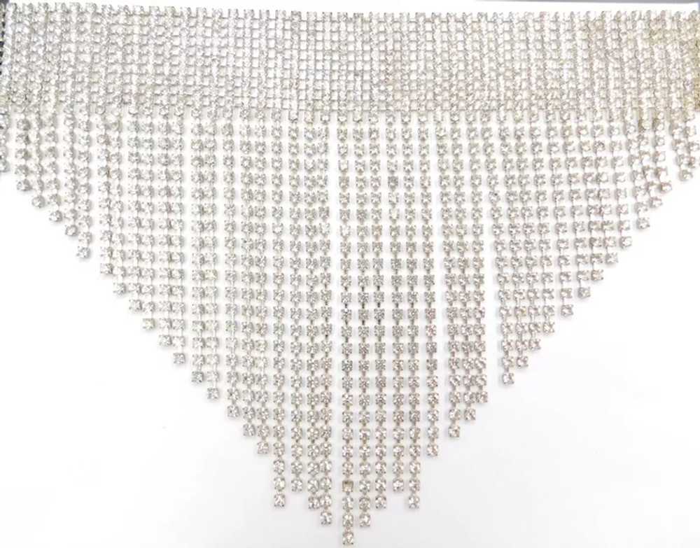 1950's BLING 275+ ctw Faux Diamond Collar Bib Nec… - image 6