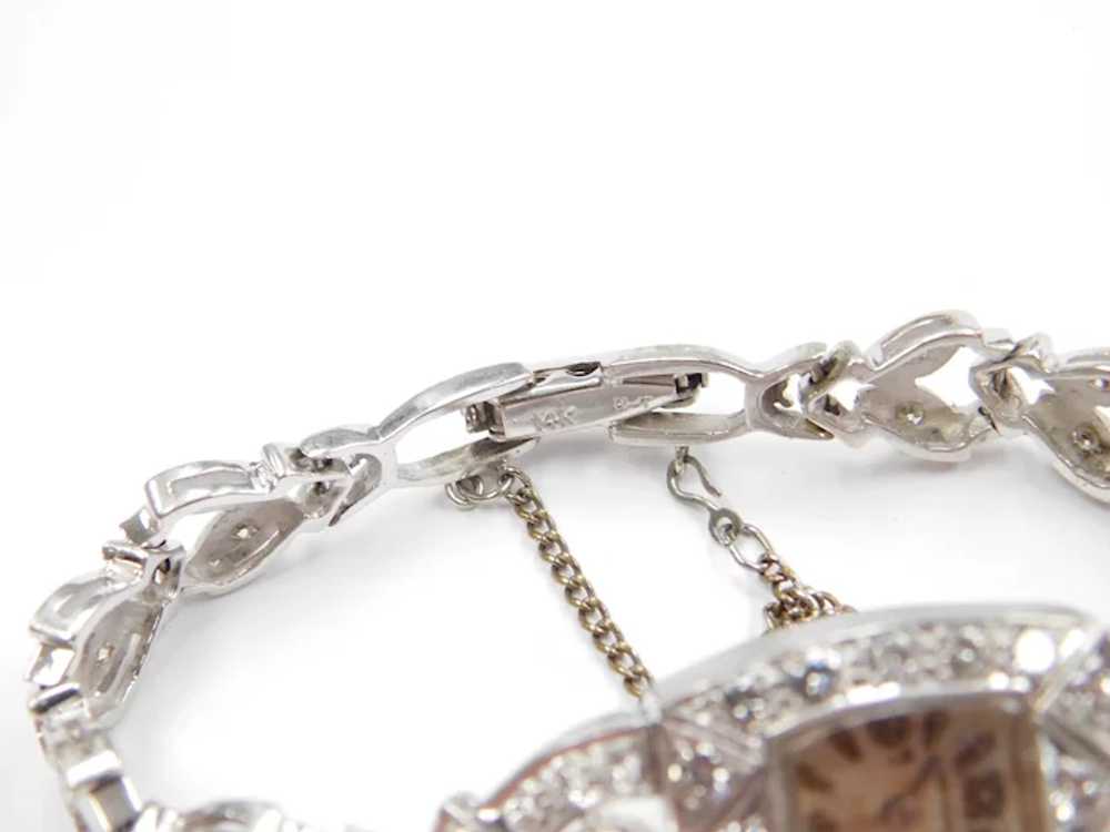 Art Deco Diamond 2.15 ctw Ladies Wrist Watch 14k … - image 4
