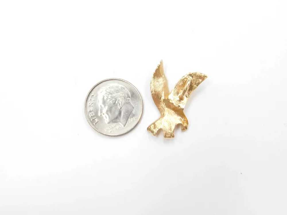 14k Gold Eagle Pendant / Charm - image 2