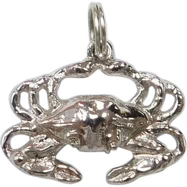 Crab or Cancer Zodiac Vintage Charm Sterling Silv… - image 1