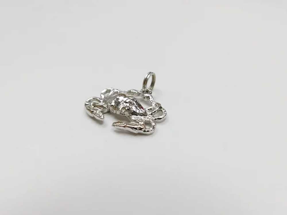 Crab or Cancer Zodiac Vintage Charm Sterling Silv… - image 3
