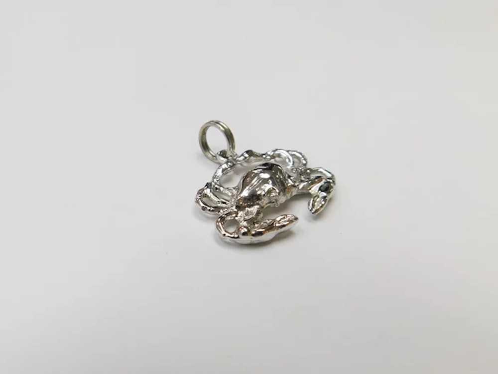Crab or Cancer Zodiac Vintage Charm Sterling Silv… - image 4