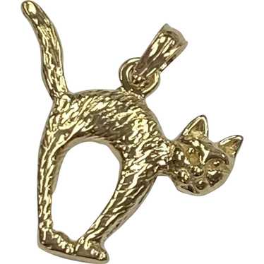 14K Yellow Gold Cat Charm Bracelet — Antique Jewelry NYC