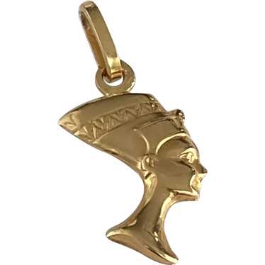 Nefertiti Egyptian Queen Vintage Charm 14K Gold T… - image 1