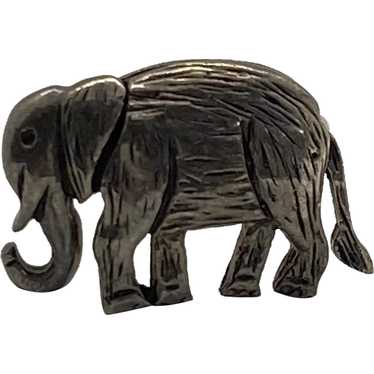 Articulated Moving Elephant Ring Sterling Silver - image 1