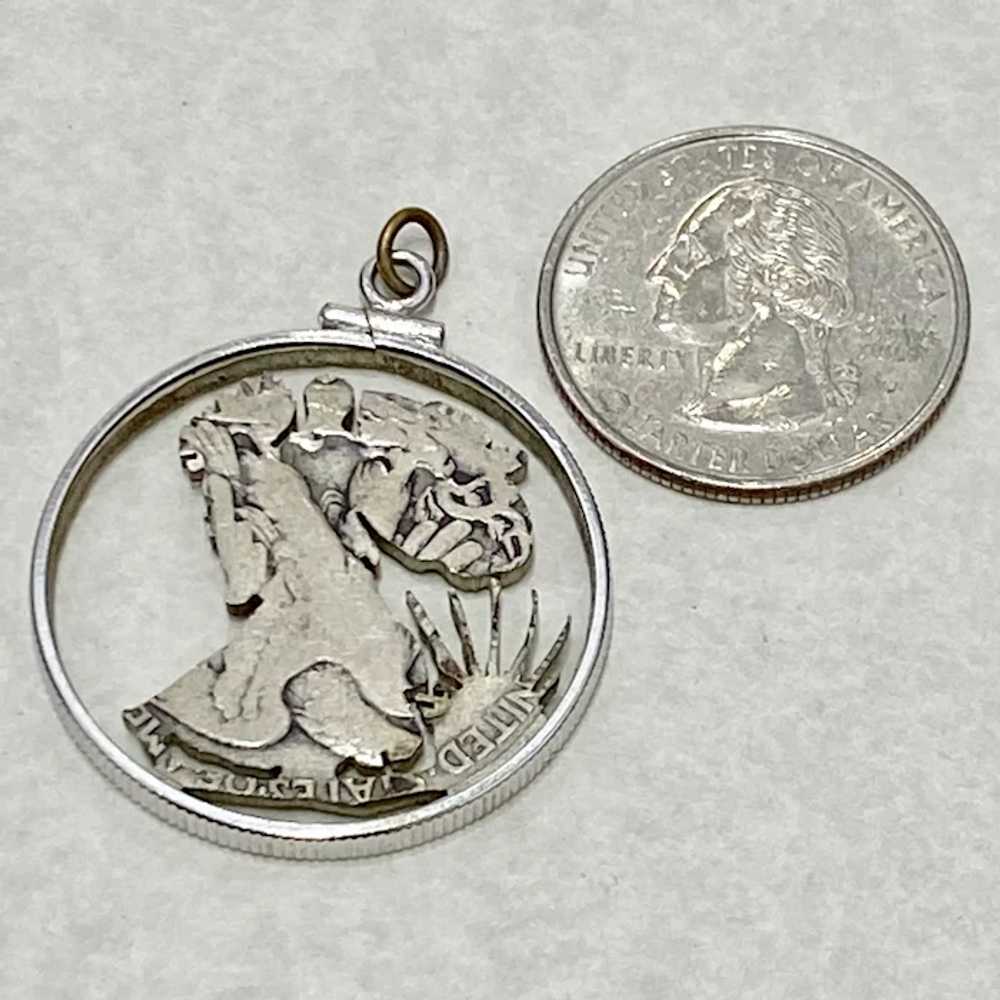 US Silver Coin Pendant Charm Walking Liberty, Hal… - image 2