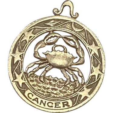 Amazing CANCER Antique Zodiac Pendant/Charm, Reve… - image 1