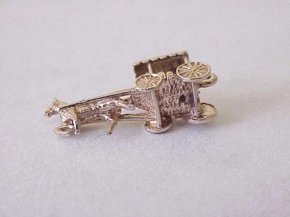Nassau Horse & Carriage Charm English 9K Gold Thr… - image 3