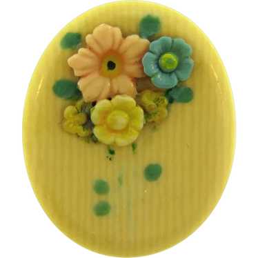 Vintage small celluloid floral Scatter Pin - image 1