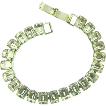 Vintage crystal rhinestone tennis Bracelet - image 1