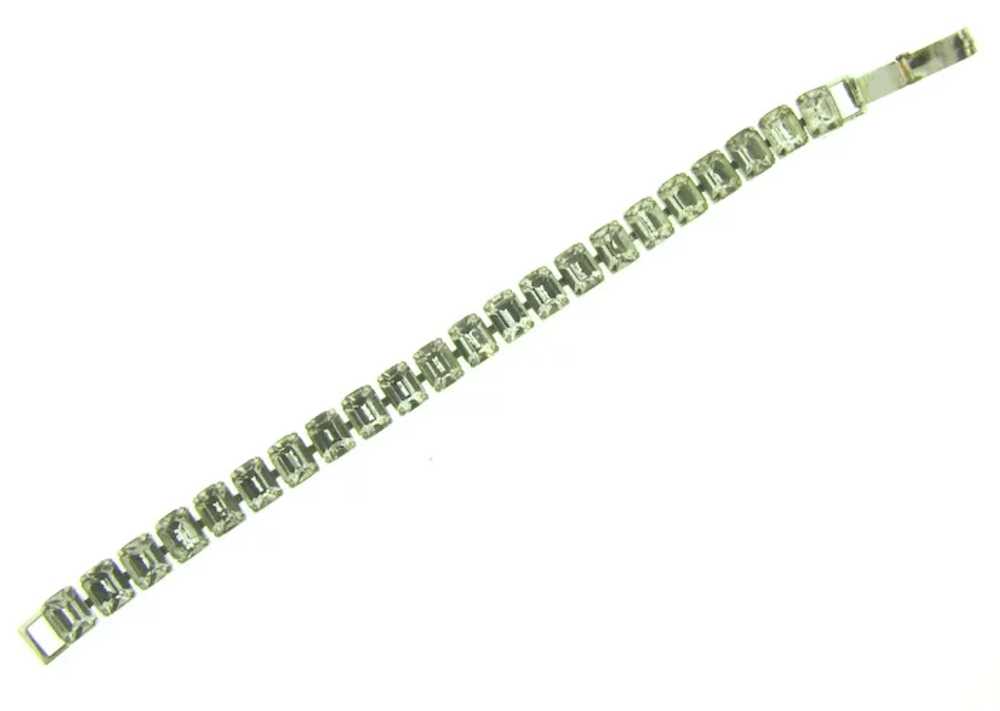 Vintage crystal rhinestone tennis Bracelet - image 3