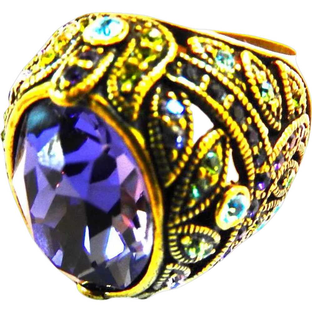 Exquisite Cocktail ring Vintage - image 1