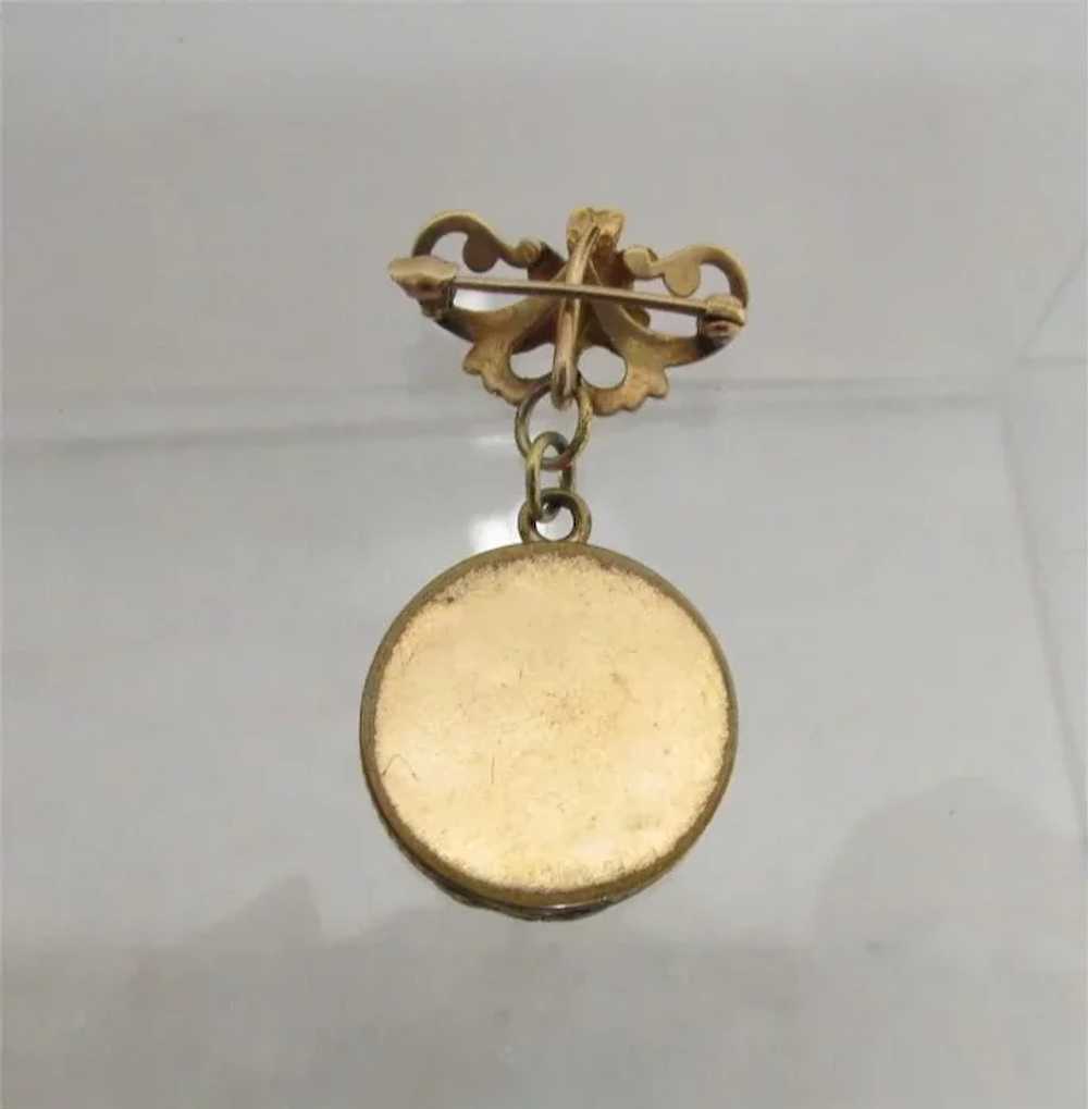 Antique Locket Lapel Pin Circa 1910 - image 5