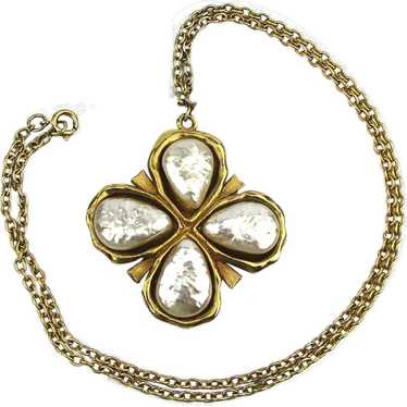 La Luen 3pcs Rose Gold Four Leaf Clover Necklace Set