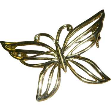 Vendome Boxed Gold Tone Butterfly Brooch