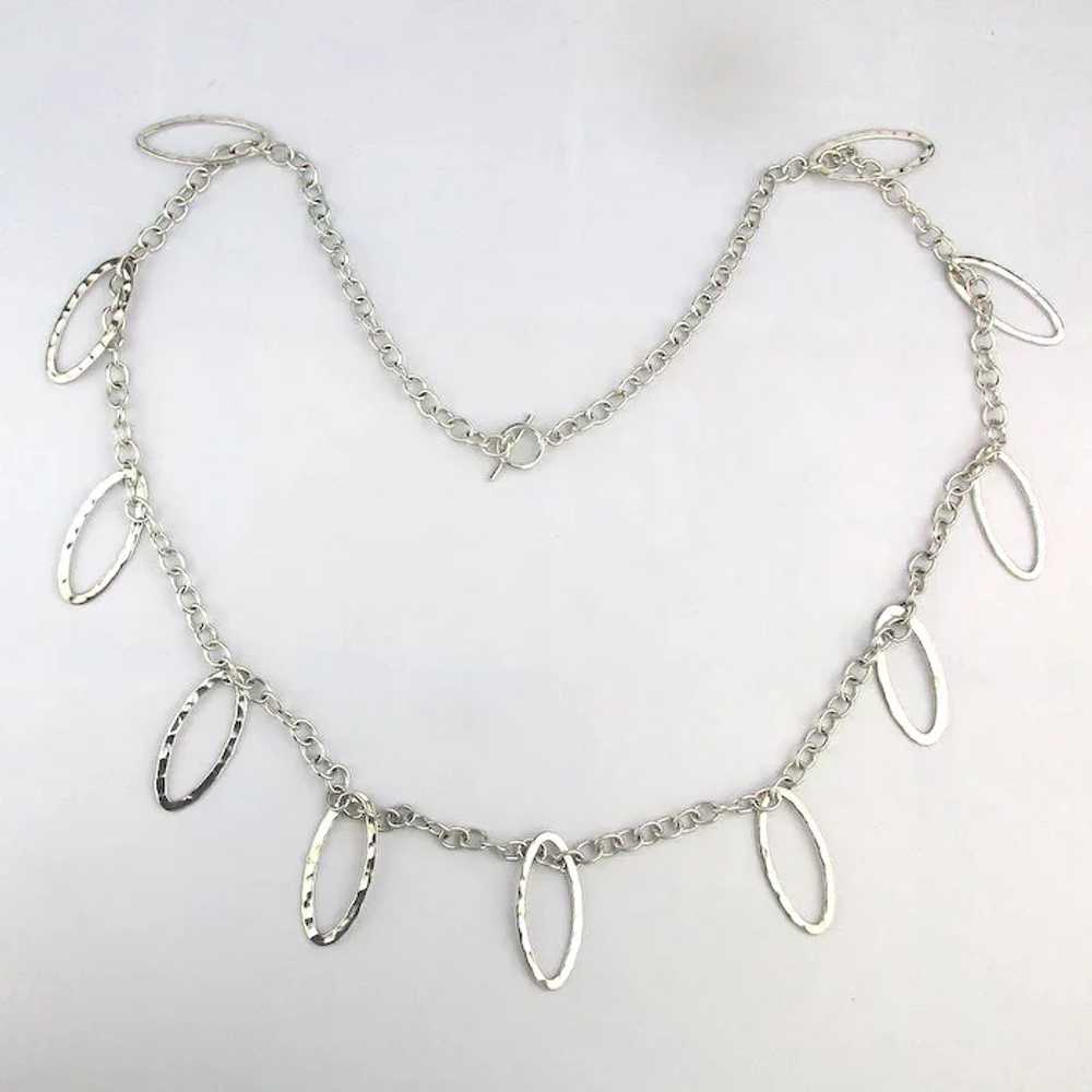 Taxco Sterling Silver Long Chain Long Dangles Nec… - image 2