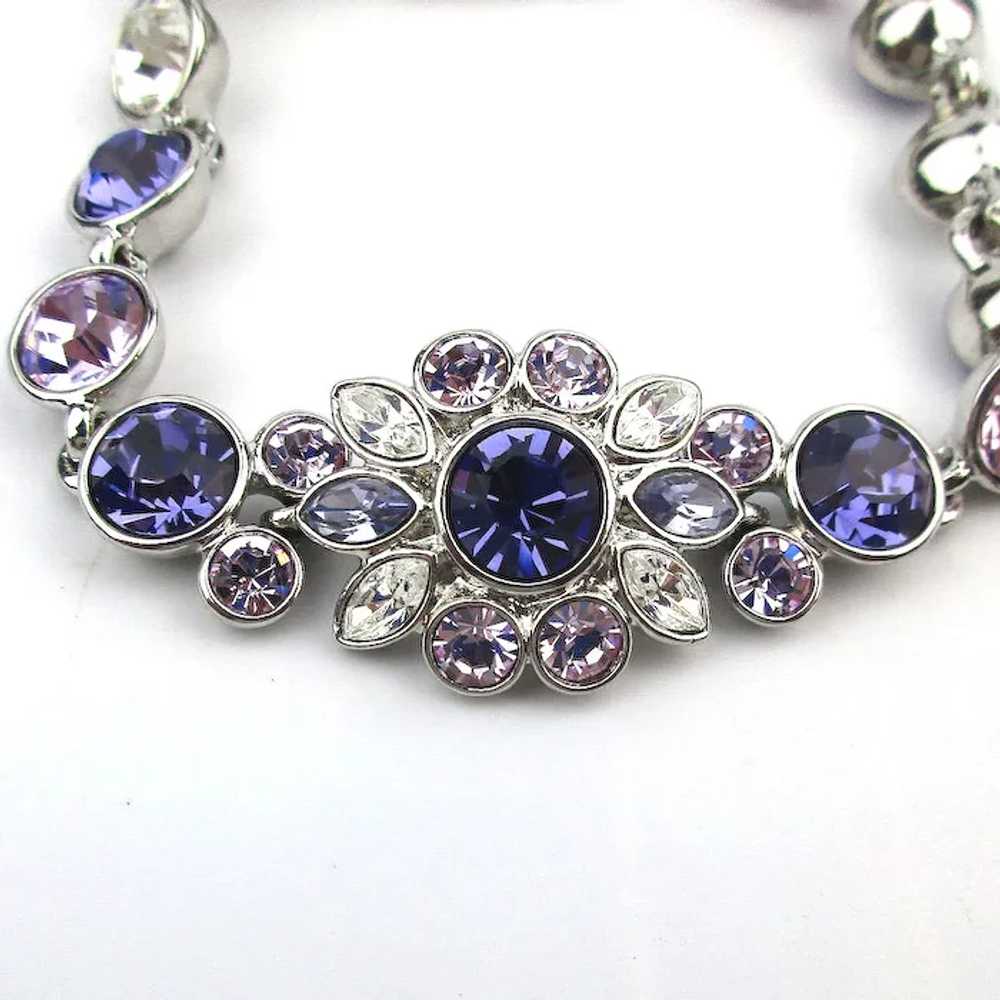 Givenchy Pink Purple Crystal Rhinestone Bracelet - image 2