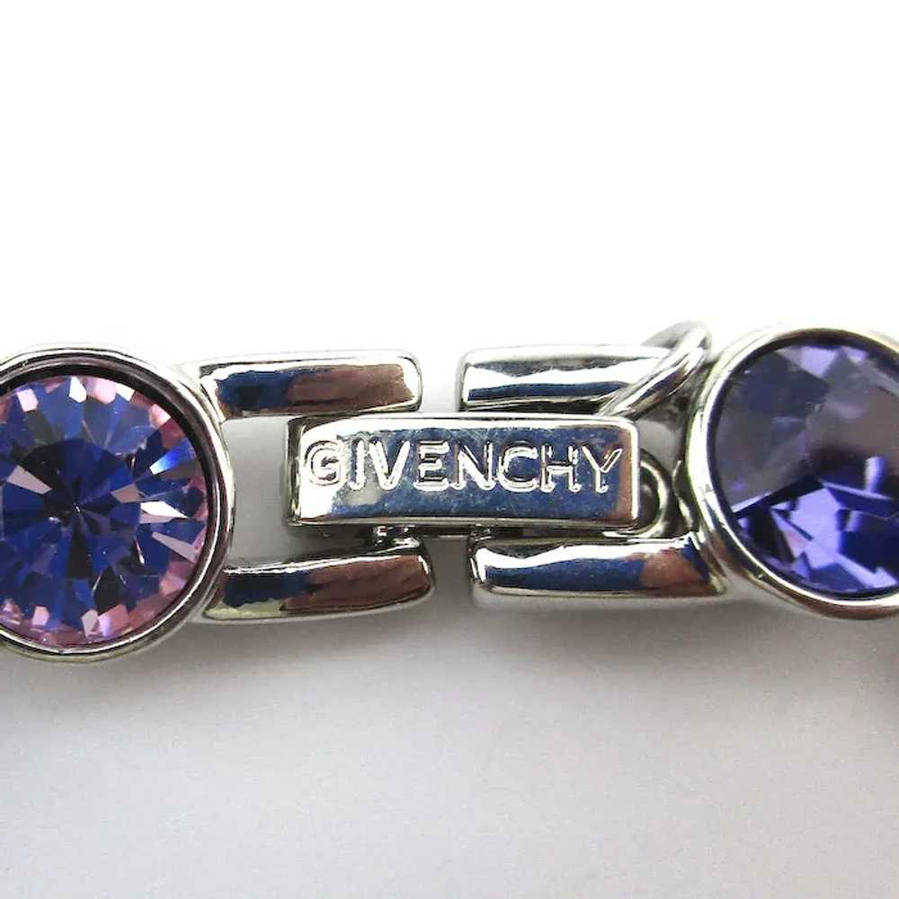 Givenchy Pink Purple Crystal Rhinestone Bracelet - image 6