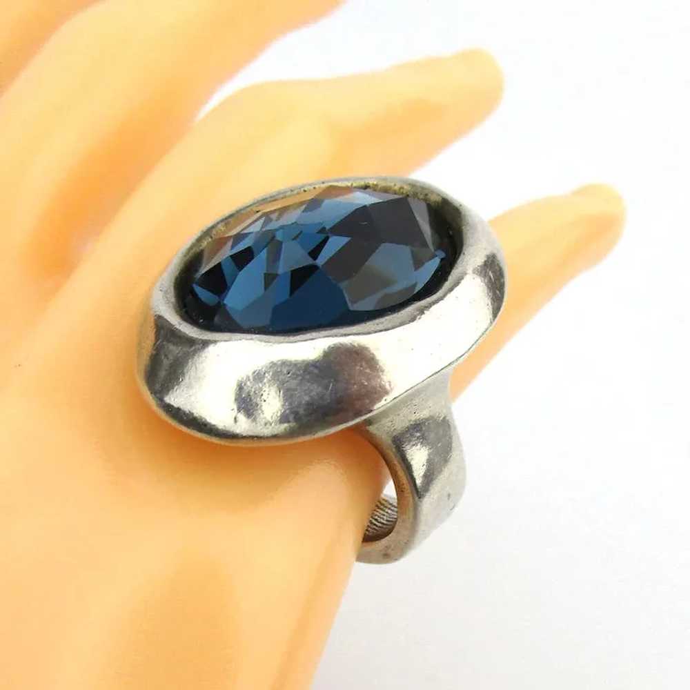 Hunky Uno De 50 Spain Ring Big Swarovski Stone - image 2