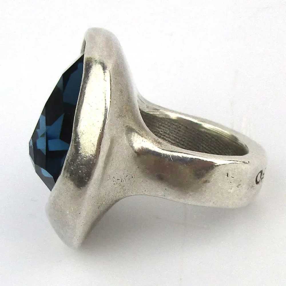 Hunky Uno De 50 Spain Ring Big Swarovski Stone - image 6