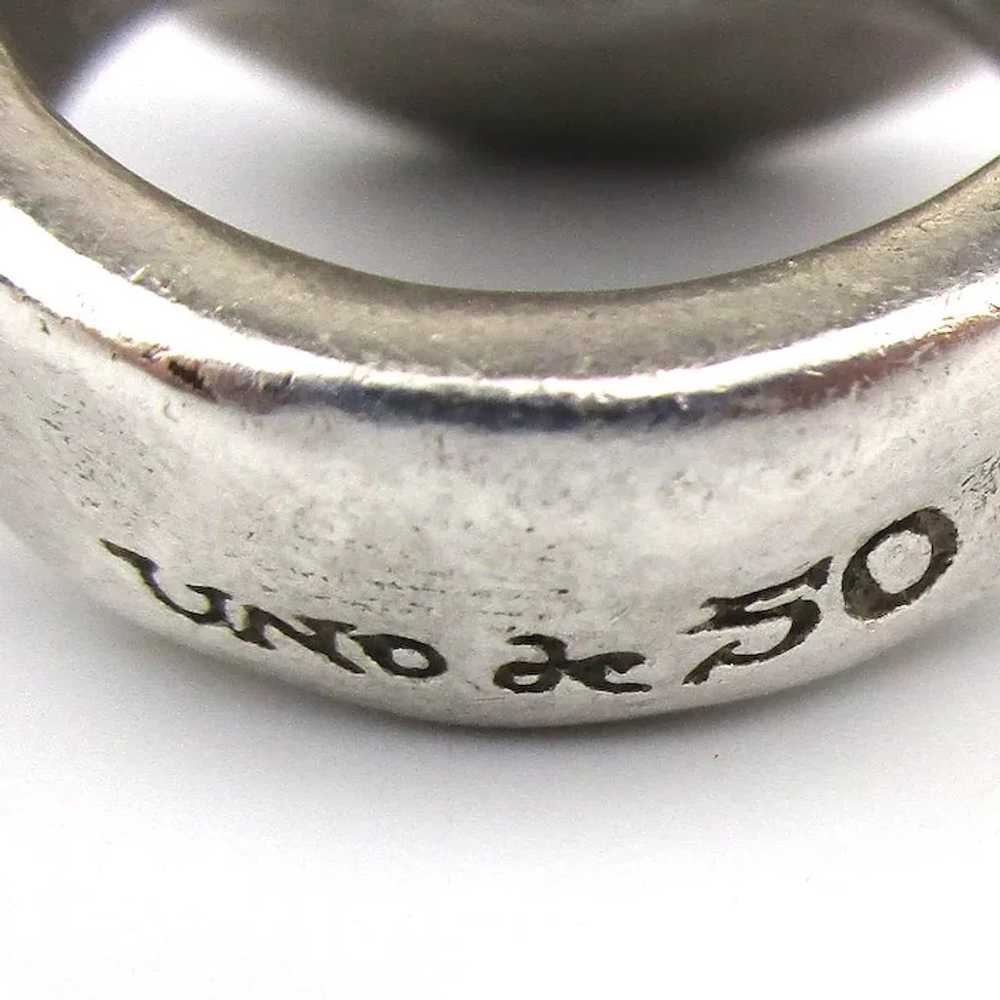 Hunky Uno De 50 Spain Ring Big Swarovski Stone - image 7