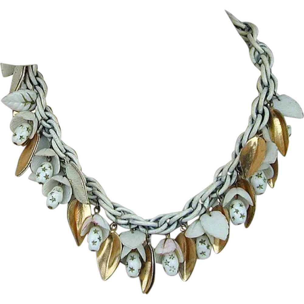 Vintage jewelry necklace/chain beads/glass/acrylic - Gem