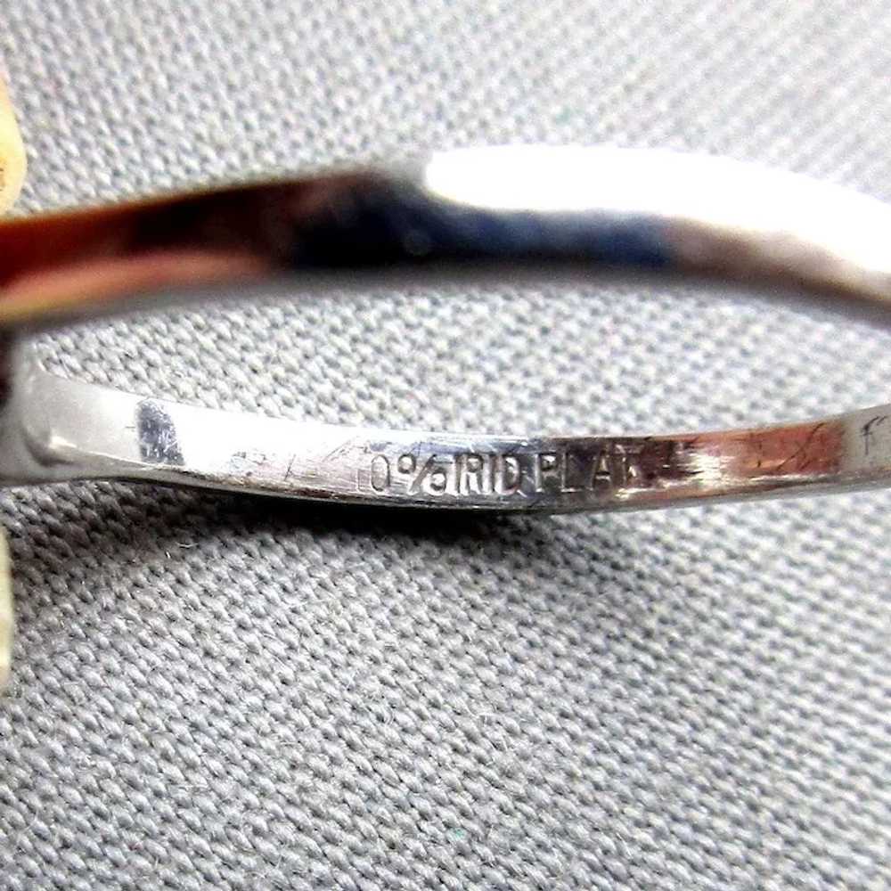 Antique Solitaire Diamond Ring in Platinum .58 ct. - image 8