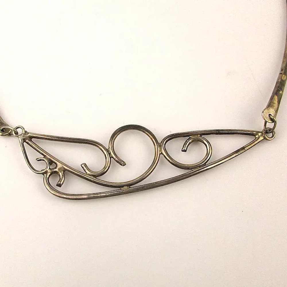 Modernist Abstract Sterling Silver Necklace - Is … - image 3