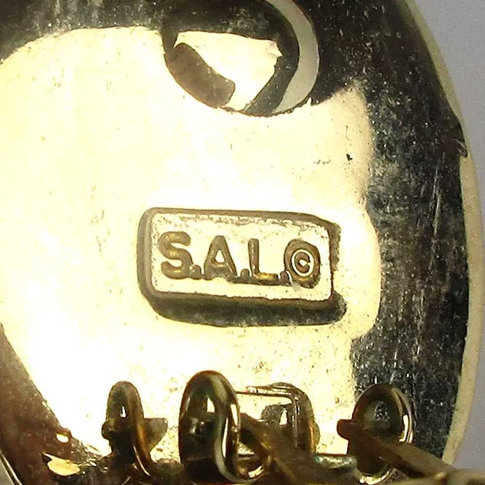 Vintage S.A.L. Swarovski Rhinestone Clip Earrings - image 5