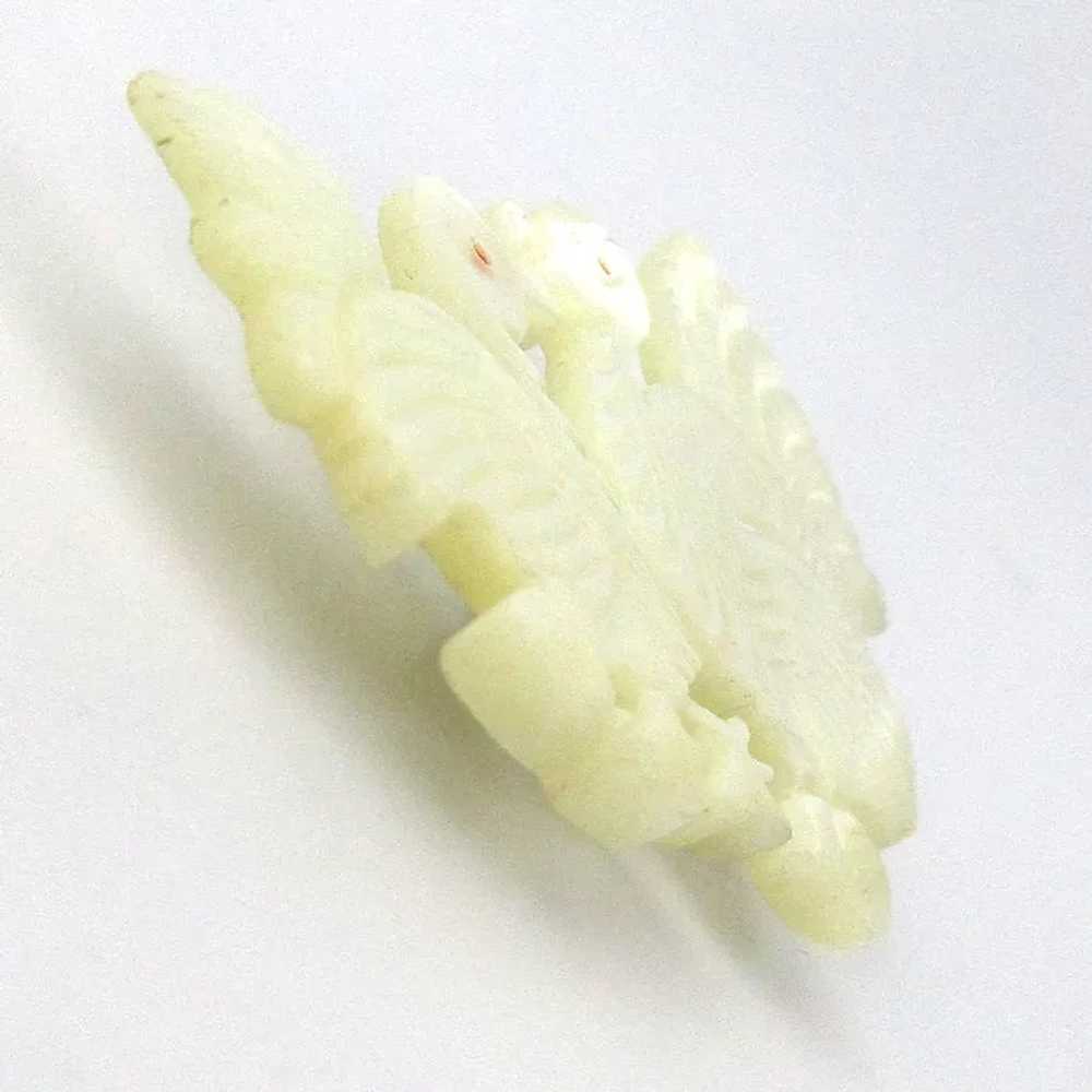 Vintage Mother-of-Pearl Carved Turkey Pin - Turke… - image 2