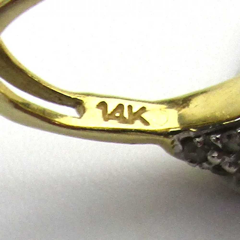 Estate 14K Gold Necklace - Mini Purse w/ Diamond … - image 4
