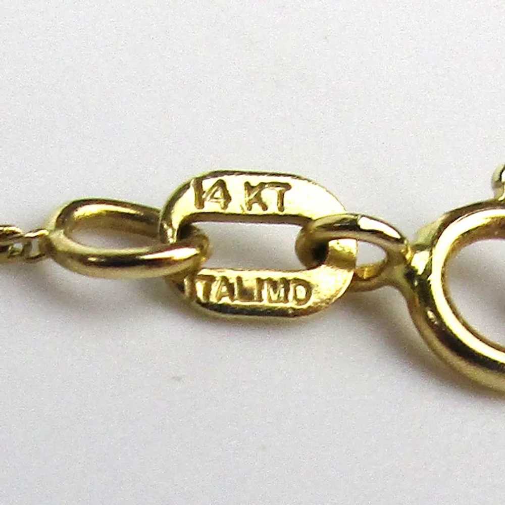 Estate 14K Gold Necklace - Mini Purse w/ Diamond … - image 5