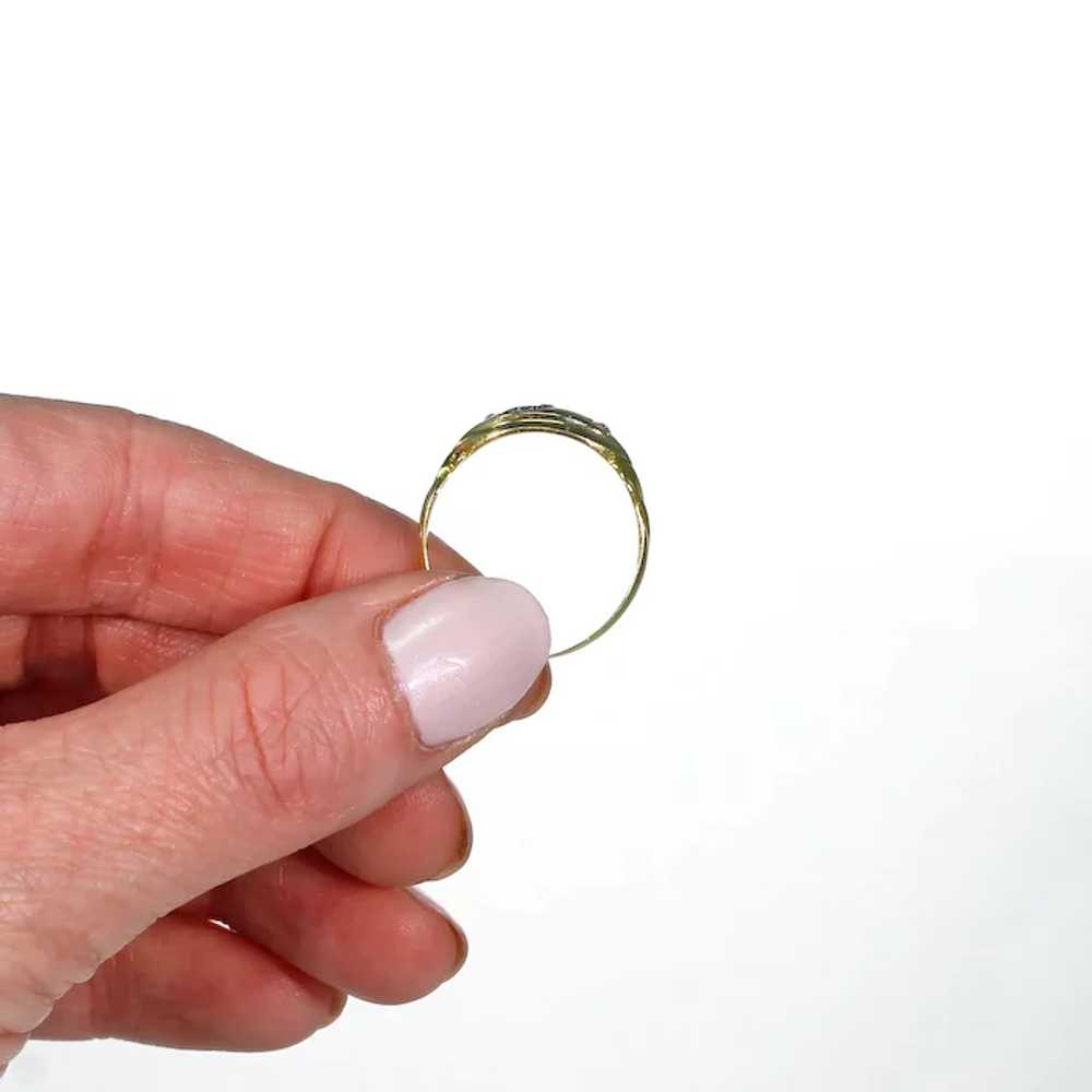 Victorian 5 Stone Diamond Ring in 18k Gold - image 10