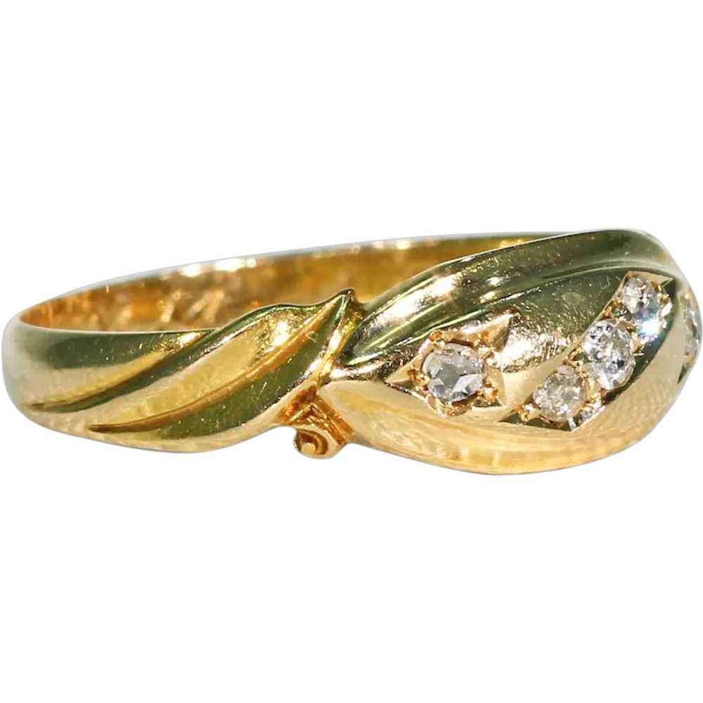 Victorian 5 Stone Diamond Ring in 18k Gold - image 1
