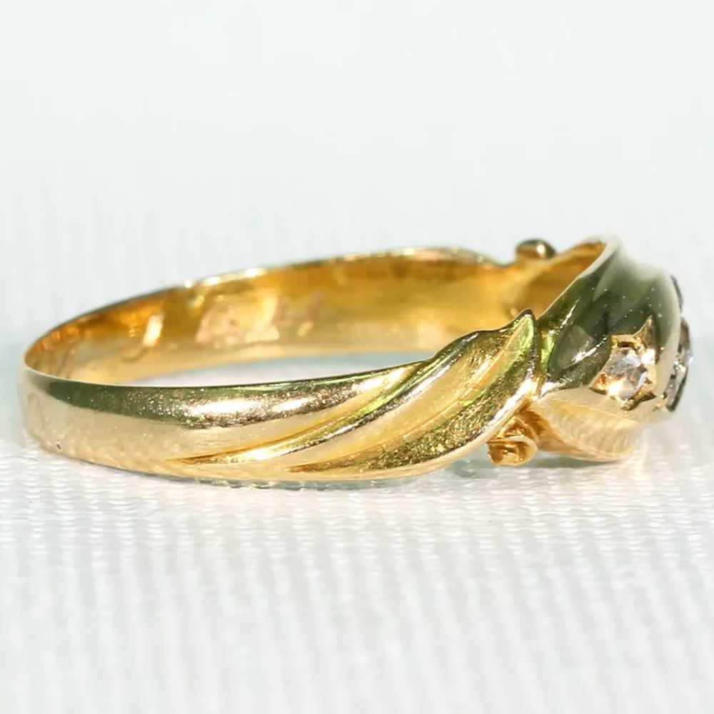 Victorian 5 Stone Diamond Ring in 18k Gold - image 3
