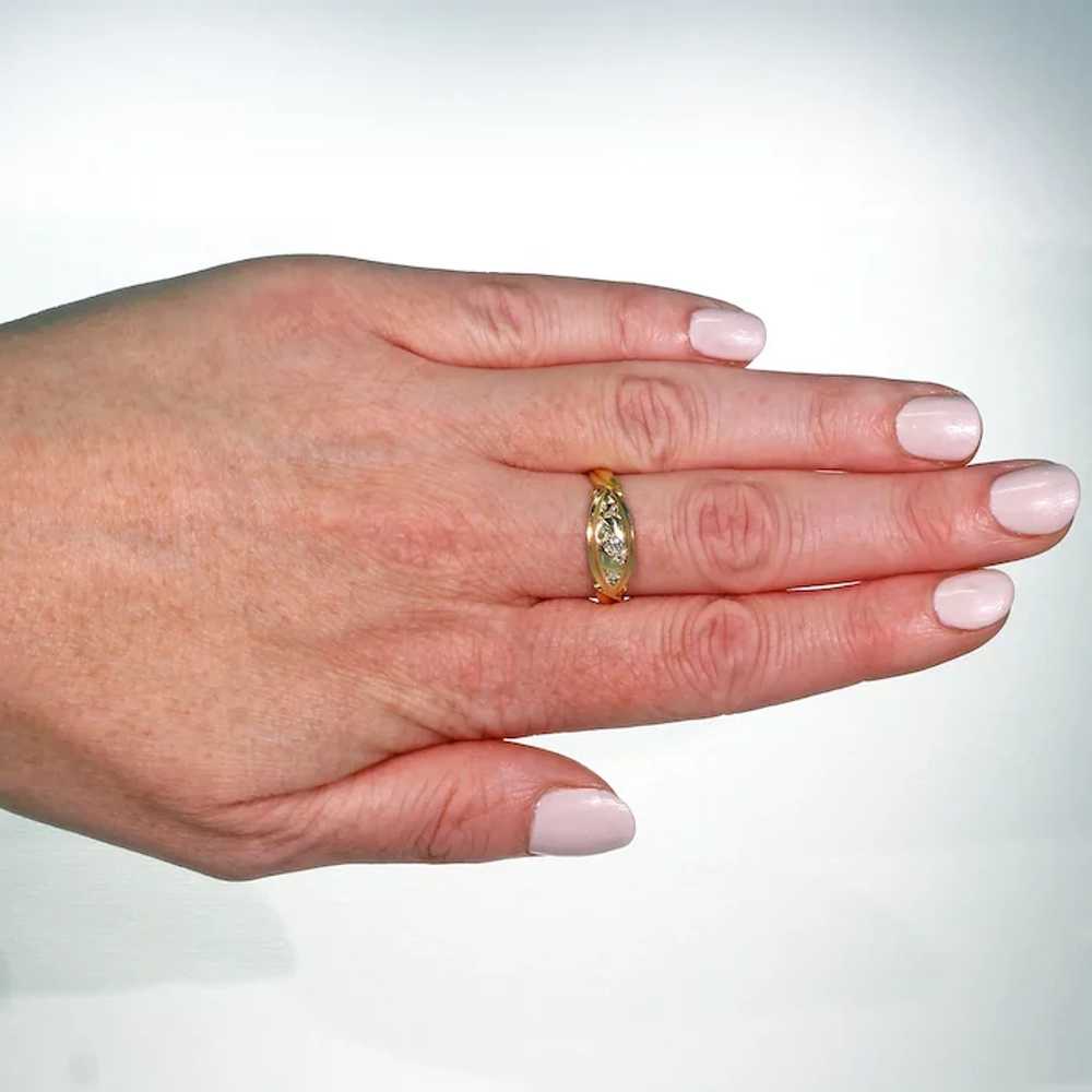 Victorian 5 Stone Diamond Ring in 18k Gold - image 5