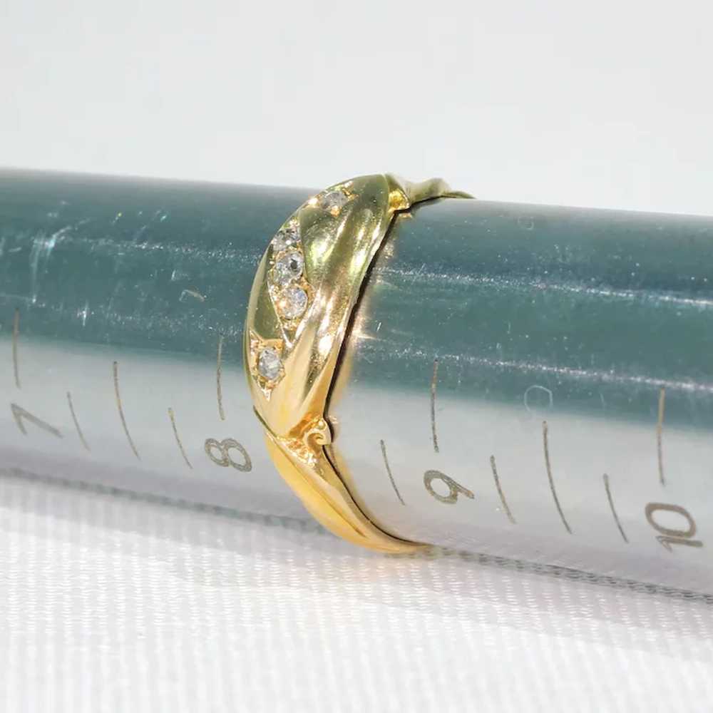 Victorian 5 Stone Diamond Ring in 18k Gold - image 6