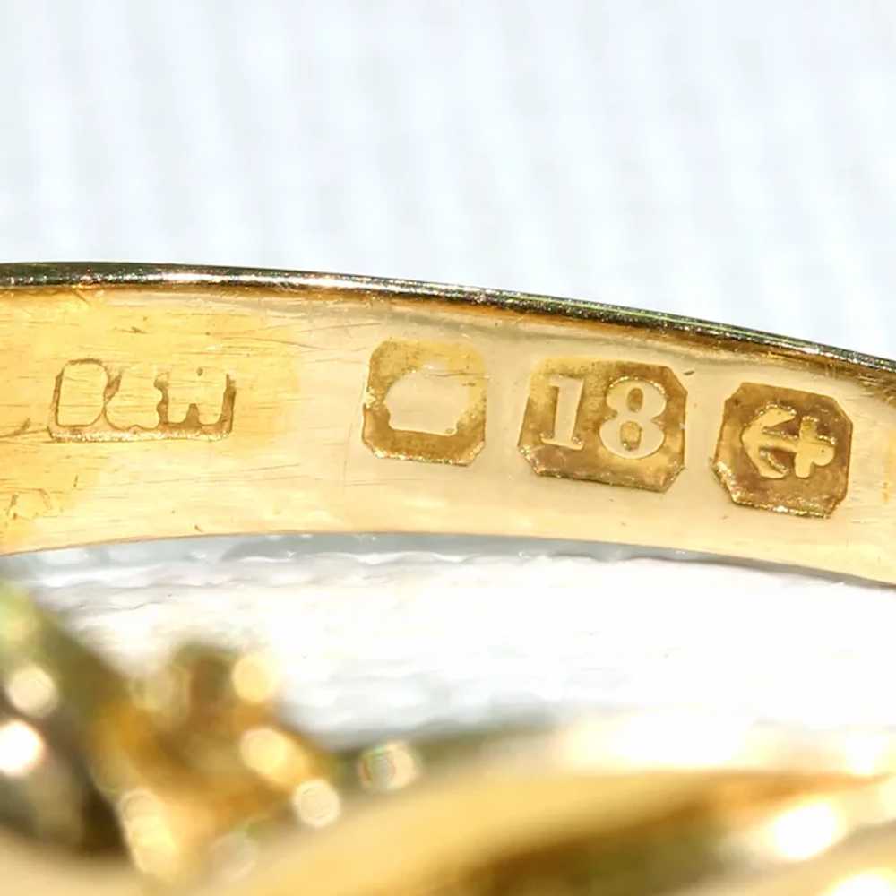 Victorian 5 Stone Diamond Ring in 18k Gold - image 8