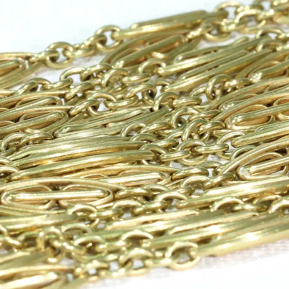 Antique French 18k Gold Long Guard Chain c. 1890 - image 2