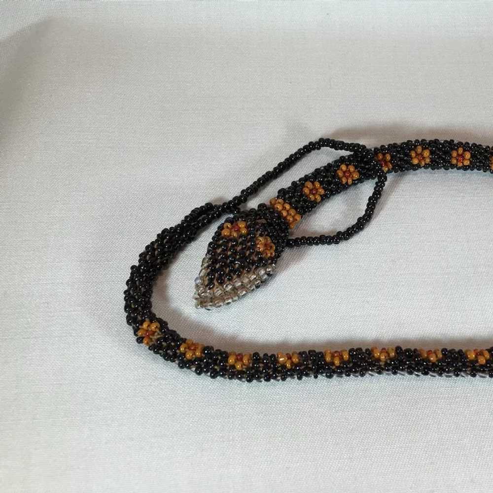 Wiener Werkstatte Micro Bead Snake Necklace. - image 2
