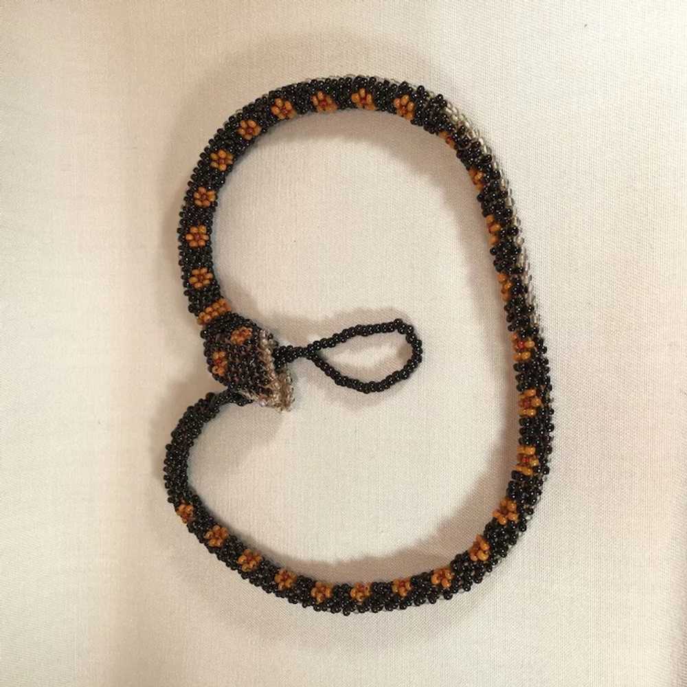 Wiener Werkstatte Micro Bead Snake Necklace. - image 4