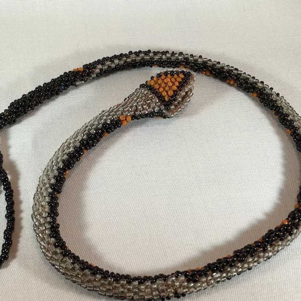 Wiener Werkstatte Micro Bead Snake Necklace. - image 6