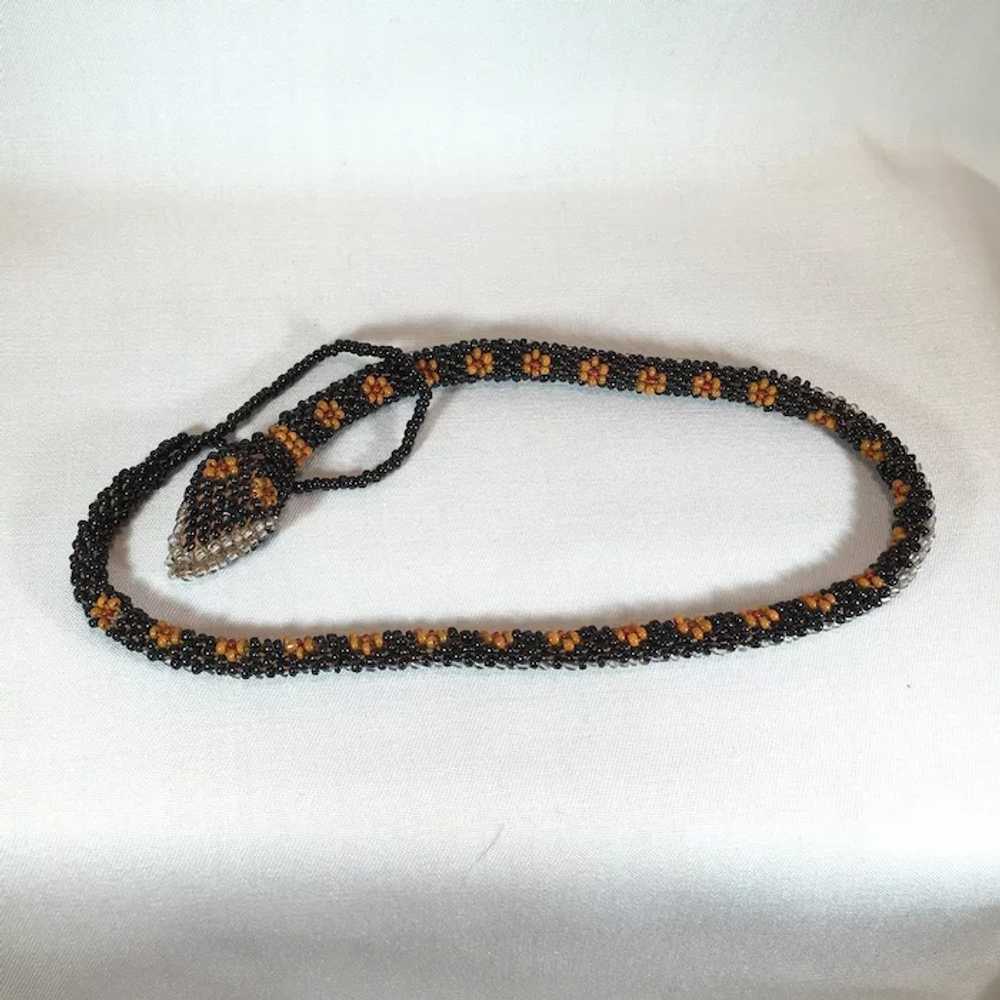 Wiener Werkstatte Micro Bead Snake Necklace. - image 8