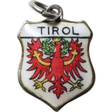 800 Silver & Enamel TIROL Vintage Estate Charm - S