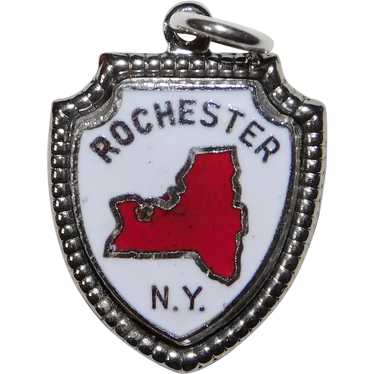 Sterling & Enamel ROCHESTER Vintage Charm - Souve… - image 1