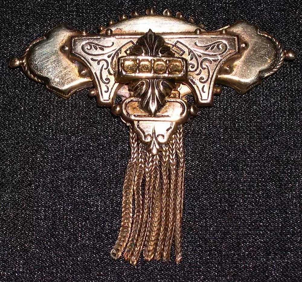 Victorian Revival Tassel Brooch - image 1