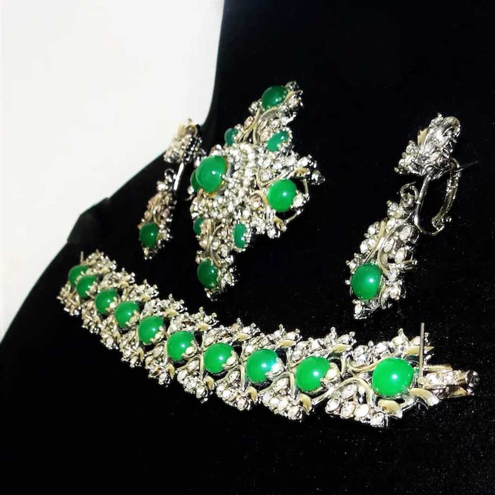 Vintage Mandle Bracelet Brooch Earrings Moghul Ca… - image 7